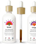Rainbo Longevity Bundle Reishi Mushroom Extract + Chaga Mushroom Tincture Dual Extract Daily Mushroom Tinctures For Comprehensive Immune Support Vegan Liquid Mushroom Supplements