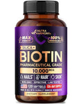 Nutraharmony Biotin 10000Mcg With Silicon - Pharmaceutical Grade Biotin Supplement For Women - Hair Growth Support Skin & Nails - Max Strength & 100 Bioavailability - Made In Usa - 120 Softgels 120 Days Supply