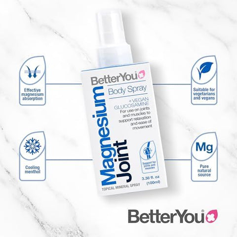 Betteryou Muscle And Joint Bundle Magnesium Joint And Magnesium Muscle Body Spray Essential Oils Spray Soothes Tired Muscles Instantly 2 Pc