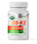 Livegood Organic D3 K2 Supplement 2000 Iu Vegan Capsules With Mk-7 Pure Vitamin D3 With K2 For Immune And Bone Support Made In The Usa Organic D3 K2 Formula (60 Count)
