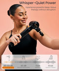 Napre Massage Gun With Extension Handle And 3 Adjustable AnglesDeep Tissue Back Massage For Neck/Shoulders/Waist/Legs/Body Pain ReliefHandheld Percussion Muscle Massager With Portable CaseBlack