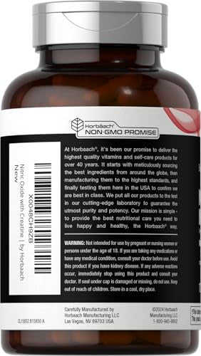 Horbaach Nitric Oxide Supplement With Creatine 100 Capsules
