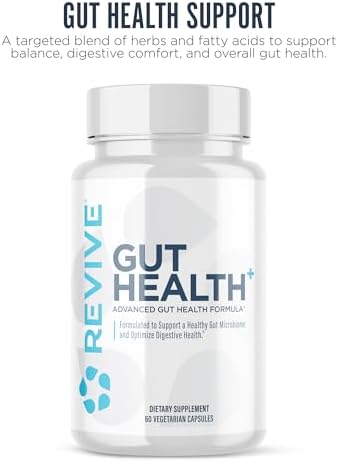 Revive Md Gut Health Supplements For Men & Women - Daily Gut Repair & Digestive Health Support Formula With Thyme Oregano & Milk Thistle - Vegan-Friendly Gluten- - 60 Vegetarian Capsules
