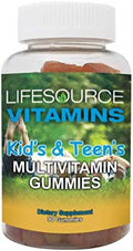 LifeSource Vitamins Kids and Teens Multivitamin Gummies 90 Gummies 45 Day Supply Tastes Great AllNatural Fruit Flavors No Synthetics