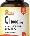 Sundance Vitamin C 1000Mg With Rose Hips & Bioflavonoids 100 Coated Caplets Vegetarian Nongmo And Gluten Supplement