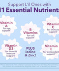 Lil Critters Disney Frozen Kids Multivitamin Gummies 190 Count Gummy with Vitamin A B C D E Fruit Flavors Essential Nutrients Gluten and DairyFree Daily Children's Daily Supplement
