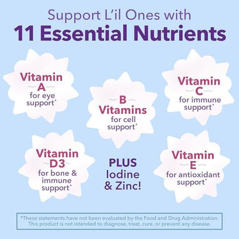 Lil Critters Disney Frozen Kids Multivitamin Gummies 190 Count Gummy with Vitamin A B C D E Fruit Flavors Essential Nutrients Gluten and DairyFree Daily Children's Daily Supplement