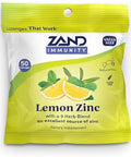Zand Immunity Lemon Zinc Throat Lozenges - Good-For-You Dry Mouth Lozenges - Immune Support Supplement With Chelated Zinc 5Mg Blend Of 9 Herbs Soothe A Dry Throat - Natural Flavor Gluten 50Ct