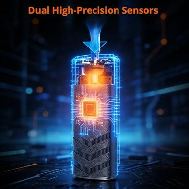 Proster Dual-Sensor Portable Breathalyzer With Voice Prompts & 20 Mouthpieces - Rechargeable Digital Alcohol Tester Professional Accuracy Fast 4-Second Results For Personal & Workplace Use