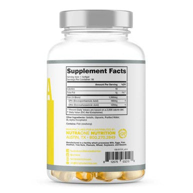 Nutraone Omegaone Omega-3 Fish Oil Supplement (90 Fish Oil Pills) 500Mg