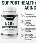 Probase Nutrition NAD Supplement 500mg High Potency 30 Day Supply NAD Maximizer Similar to Nicotinamide Riboside Vegan Non GMO Third Party Tested