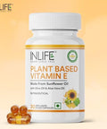 Inlife Plant Based Natural Vitamin E Oil Supplement For Women and Mena A' A 30 Vegetarian Capsules