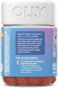 Olly Kids Melatonin Sleep Gummy Supplement Supports Sleep Quality Magnesium LTheanine Lemon Balm Cloudberry Peach Flavored 25 Day Supply 50 Count