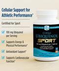 Nordic Naturals Nordic Coq10 Ubiquinol Sport - 60 Mini Soft Gels - 100 Mg Ubiquinol - Heart Health Physical Performance Cellular Energy Production - Non-Gmo 60 Servings