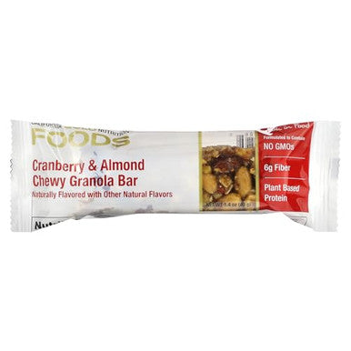 California Gold Nutrition Foods Cranberry & Almond Chewy Granola Bars 12 Bars 1.4 Oz (40 G) Each