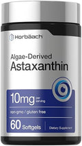 Horbaach Astaxanthin Supplements 60 Softgels 10Mg