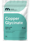 Micro Ingredients Copper Glycinate With Mct Oil 500 Softgels 4 Mg Elemental Copper Per Serving Chelated Copper Mineral Supplement Essential Trace Mineral Non-Gmo Cgmp Manufactured