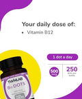 Twinlab B-12 Dots - Energy Production Support Supplements With Vitamin B12-500 Mcg 250 Tablets (2 Pack)