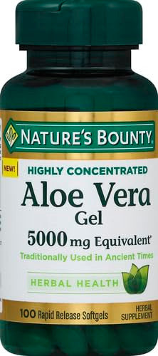 Nature's Bounty Aloe Vera Gel 5 000 Mg 100 Softgels