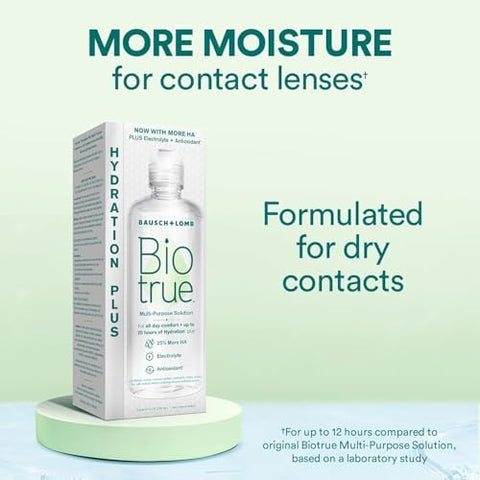 Biotrue Hydration Plus Contact Lens Solution + Hydration Boost Rehydrating Contact Lens Drops