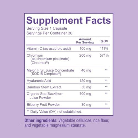Sunergetic Premium Cellulite Supplement " Anti Cellulite Capsules For Women " Supports Skin Smoothing Smooth Legs Reduces Cellulite & Promotes Collagen Production " With Clinically Studied Melon Sod " 30 Count