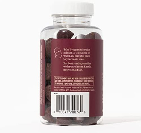 Santo Remedio Entalla Skinny Yummy Gummy Nutritional Supplement Gummy Fiber For Digestive Gut Support 60 Fiber & Prebiotic Gummies Strawberry Flavor 30 Servings