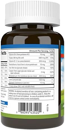 Carlson Women's Iron Restore 28 mg Iron + B Vitamins Menstrual Support Iron Absorption and Women's Health 180 Capsules