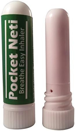 Basic Vigor Pocket Neti Breathe Easy Himalayan Salt Aromatherapy Sinus Inhaler (2Pk) & Stress Release Inhalers Bundle (2Pk). Made In The Usa.