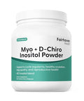 Fairhaven Health MyoInositol and DChiro Inositol Powder 40: 1 Ratio Healthy Ovarian and Hormone Balance for Women* Premium Vegan Supplement for Women NonGMO 180 Servings