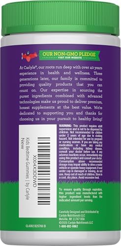 Lil' Sprouts Kids Melatonin and Magnesium Bedtime Gummies 60 Count Berry Flavor 100% Drug Free NonGMO and Gluten Free