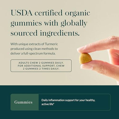 Gaia Herbs Turmeric Supreme Adult Daily Gummiesdaily Swelling Support For Healthy Active Lifeusda Organic Blend Of Turmeric And Supportive Herbs40 Gummies(20Day Supply)