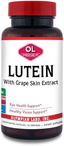 Olympian Labs Lutein 20 Mg 60 Capsules Formulated With Floraglo And Grape Skin Extract Supporting Healthy Vision And Eye Function