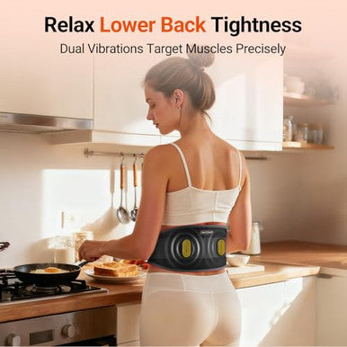 Comfytemp Cordless Red Light Therapy Massage Belt With Vibration For Back Wearable Fsa Eligible Hsa Near Infrared Lower Back Massager Portable Birthday Mothers Day s For Women Mom 660Nm & 850Nm