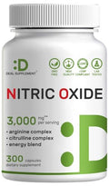Deal Supplement Nitric Oxide Supplement 300 Capsules 3000Mg