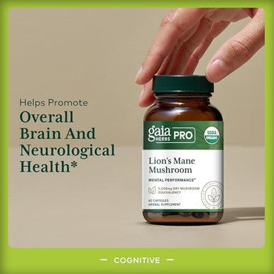Gaia Herbs Pro Lion'S Mane Mushroom 60 Caps