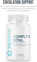 Revive Md Supplements & Support Complete Vital (120 Vegetarian Capsules) - Nac & Coq10 Supplement Supports Health & Antioxidant Activity