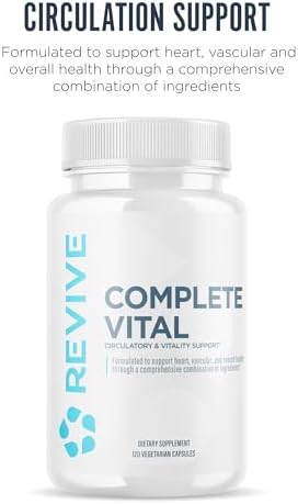 Revive Md Supplements & Support Complete Vital (120 Vegetarian Capsules) - Nac & Coq10 Supplement Supports Health & Antioxidant Activity