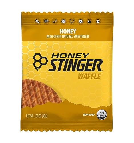 Honey Stinger Organic Honey Waffle | Energy Stroopwafel for Exercise, Endurance and Performance | Sports Nutrition for Home & Gym, Pre and Post Workout | Box of 6 Waffles, 6.36 Ounce