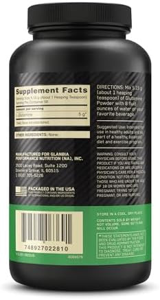 Optimum Nutrition L-Glutamine Muscle Recovery Capsules, 1000Mg, 240 Count (Package May Vary)
