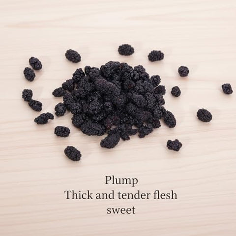 DYBOEDYO Dried Black Mulberries 15.87oz/450gÃ¯Â¼Å’Hot Fruit-Infused/Loose-Leaf Tea (Mulberry)Ã¯Â¼Å’No Sugar Added Black Mulberry, Dried Fruit, Hand Picked Sun-dried for Baking & Smoothies