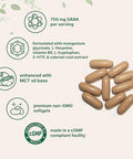 Micro Ingredients Gaba 750 Mg With Mct Oil 300 Softgels Gamma Aminobutyric Acid With Vitamin B6 5-Htp L-Theanine L-Tryptophan & Magnesium Glycinate Non-Gmo Cgmp Manufactured