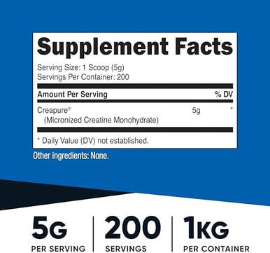 Nutricost Creapure Creatine Monohydrate Powder 1Kg