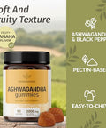 Herbamama Ashwagandha Gummies - 2000Mg Pure Ashwagandha Root With Black Pepper For Calm & Mood Support - Vegan Non-Gmo Calming Supplements For Adults - 90 Pectin-Based Banana-Flavored Chews