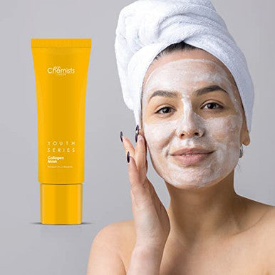 Skin Chemists Collagen Face Mask Anti Aging Face Mask For Youthful Hydrated Skin Deep Nourishment With Amino Acids - Revive Moisturize And Soften Face Mask Skincare