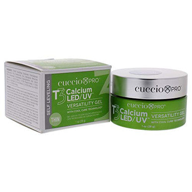 Cuccio Pro T3 Led/Uv Cool Cure Versatility Gel - Self-Levelling Gel With Calcium - Incredibly Flexible - Strong Adhesion - High Shine Finish - Fast Application - White - 1 Oz Nail Gel