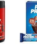 Six Star Elite 100% Whey Protein Plus Triple Chocolate 1.8Lbs And Pure Protein Chocolate Deluxe Protein Bars 12 Count Pack