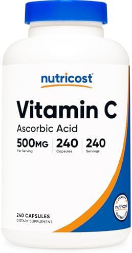 Nutricost Vitamin C 500Mg 240 Capsules Vegetarian Gluten & Nongmo