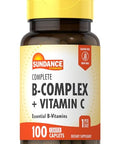 Sundance Complete BComplex with Vitamin C 100 Caplets Essential Vitamin Formula Vegetarian NonGMO and Gluten Free Formula
