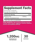 Ketologic Berberine Hcl (1200Mg) 60 Capsules Gluten 30 Servings