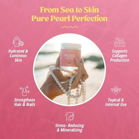 A Superfoods Pearl Powder Dietary And Topical Use Blend Into Drinks Smoothies Or Skincare Natural Source Of Calcium Amino Acids & Minerals Gentle On Sensitive Skin Gluten 1.4 Oz